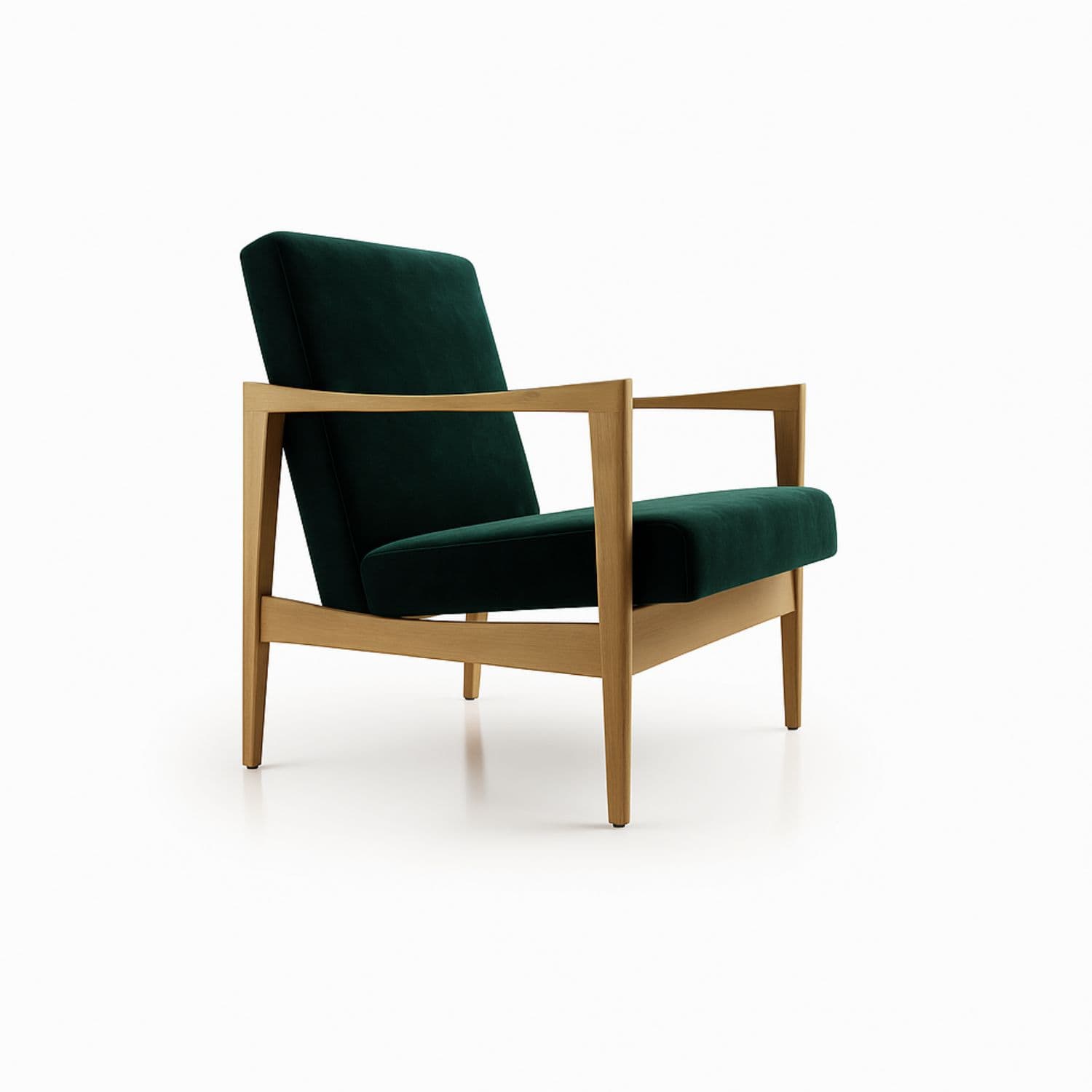 CK57 armchair with an oak frame and Synergy wool upholstery