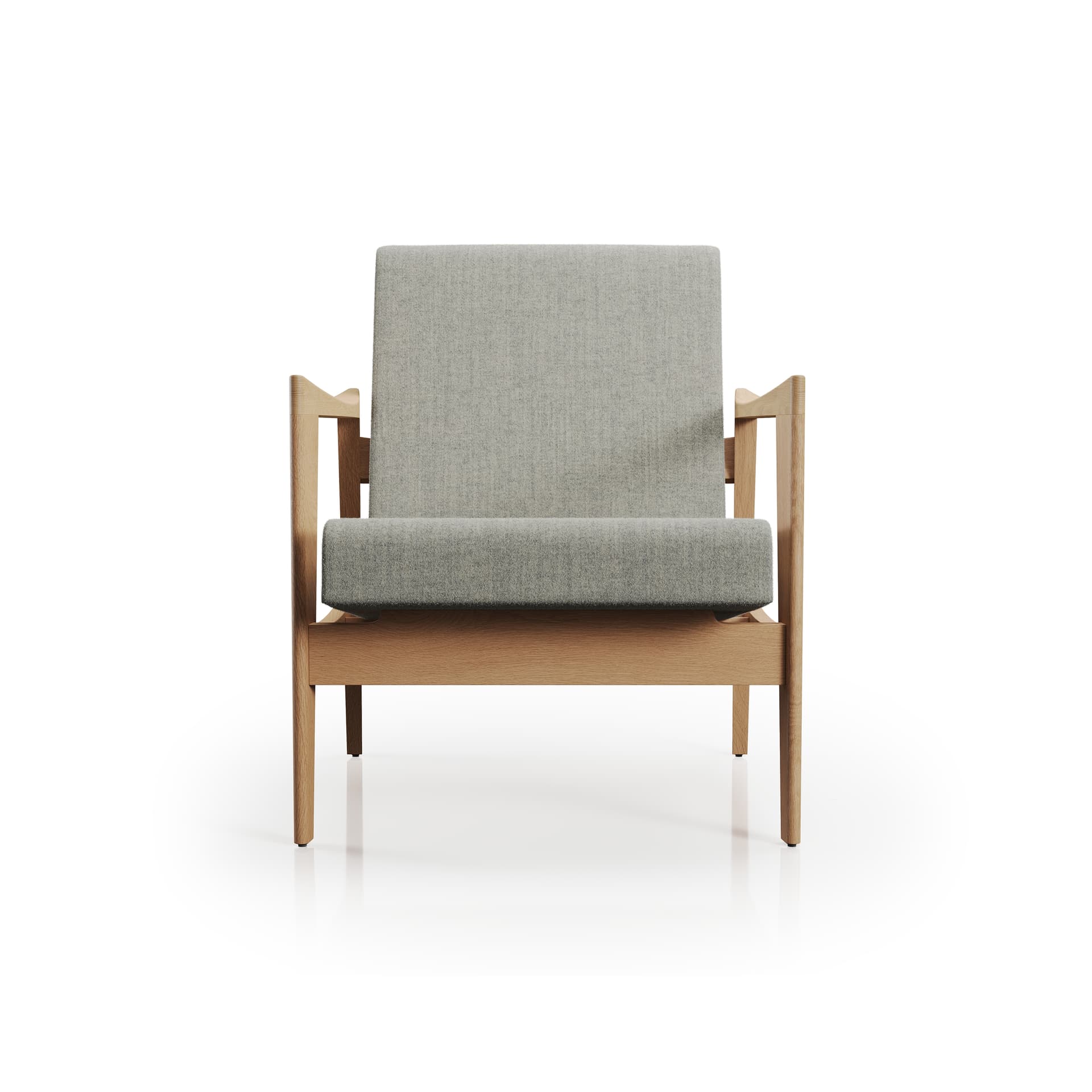 CK57 armchair with an oak frame and Synergy wool upholstery - 3431