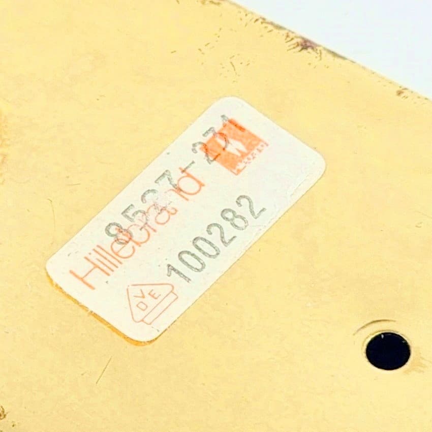 Para kinkietów, szkło Murano transparentne, metal złoty, Hillebrand, Niemcy, lata 70. - 392641
