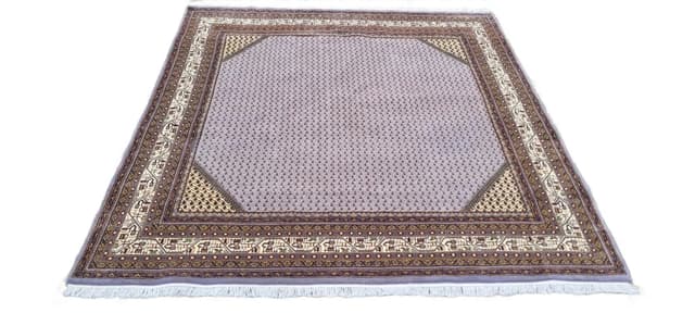 Dywan Indo Saroug Mir 205x255 cm, beżowy, wełna, Indie, lata 60. - WYMIARY