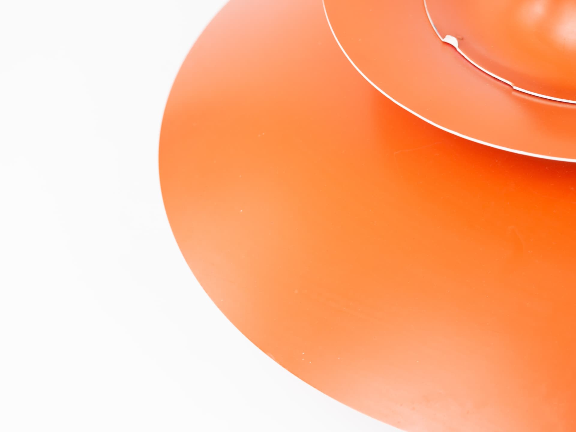 Pendant lamp PH 5, red aluminium, by P. Henningsen, Louis Poulsen, Denmark, 1960s. - 392746
