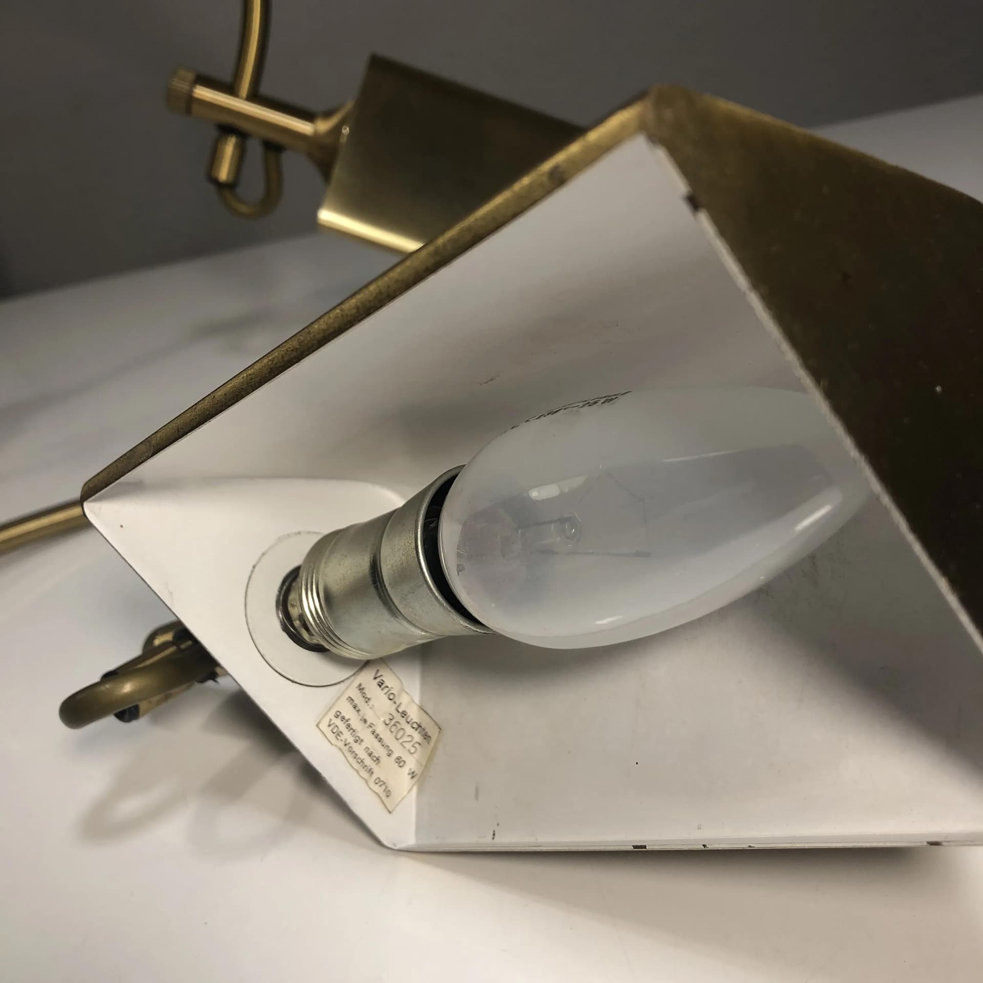 Para kinkietów, mosiądz złoty, Vario Leuchten, Niemcy, lata 70. - 28821