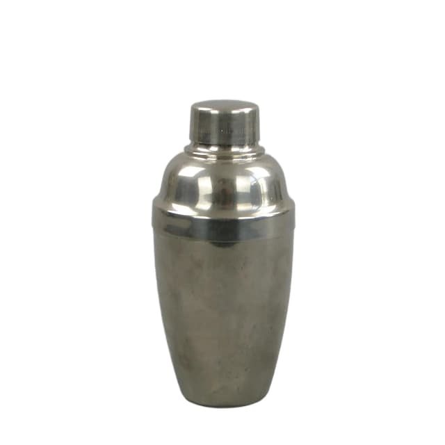 Shaker miniaturowy, art déco, srebrny, metal, lata 60. - WYMIARY