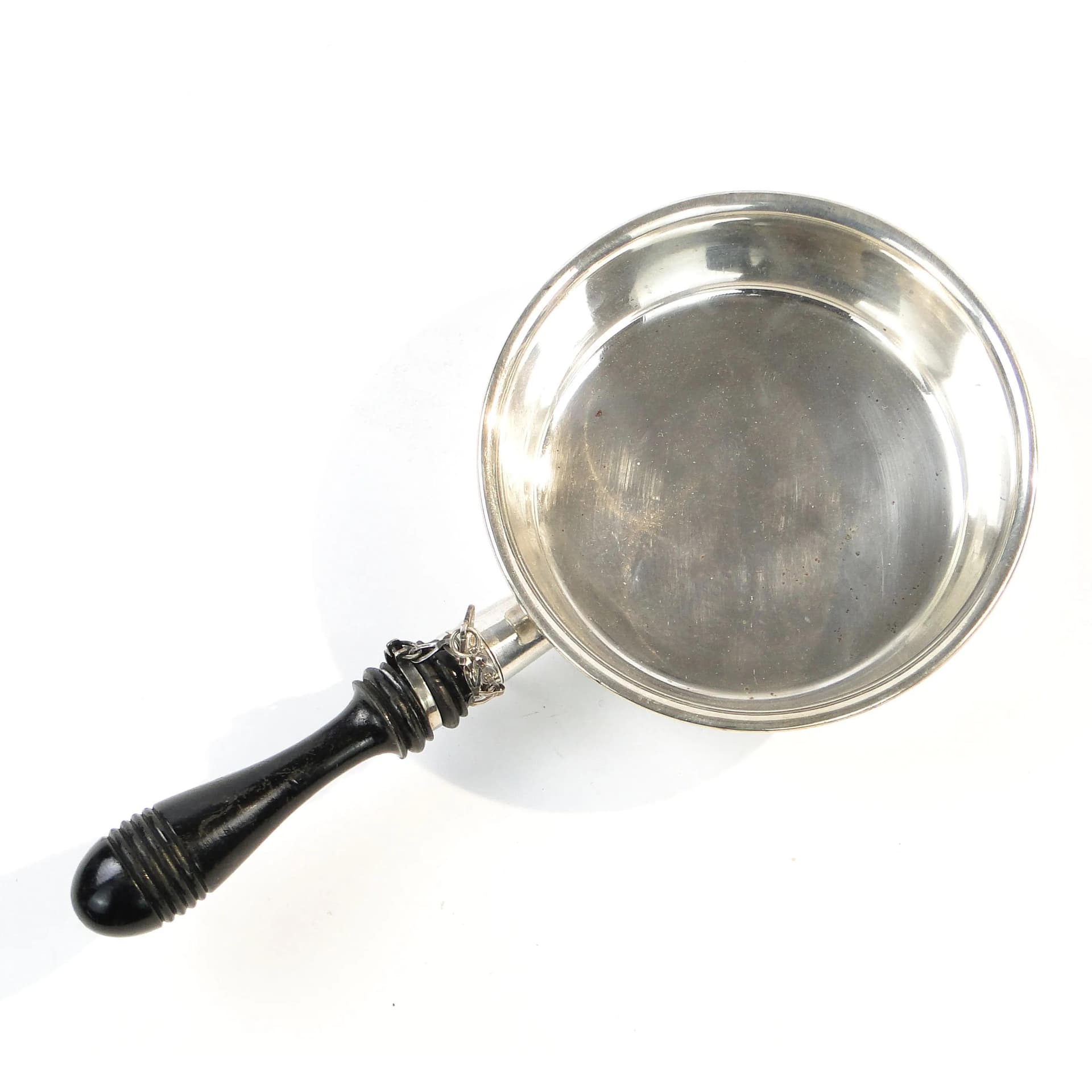 Rondelek do serwowania, srebrny, mosiądz posrebrzany, drewno czarne, Wielka Brytania, lata 20. - 28884