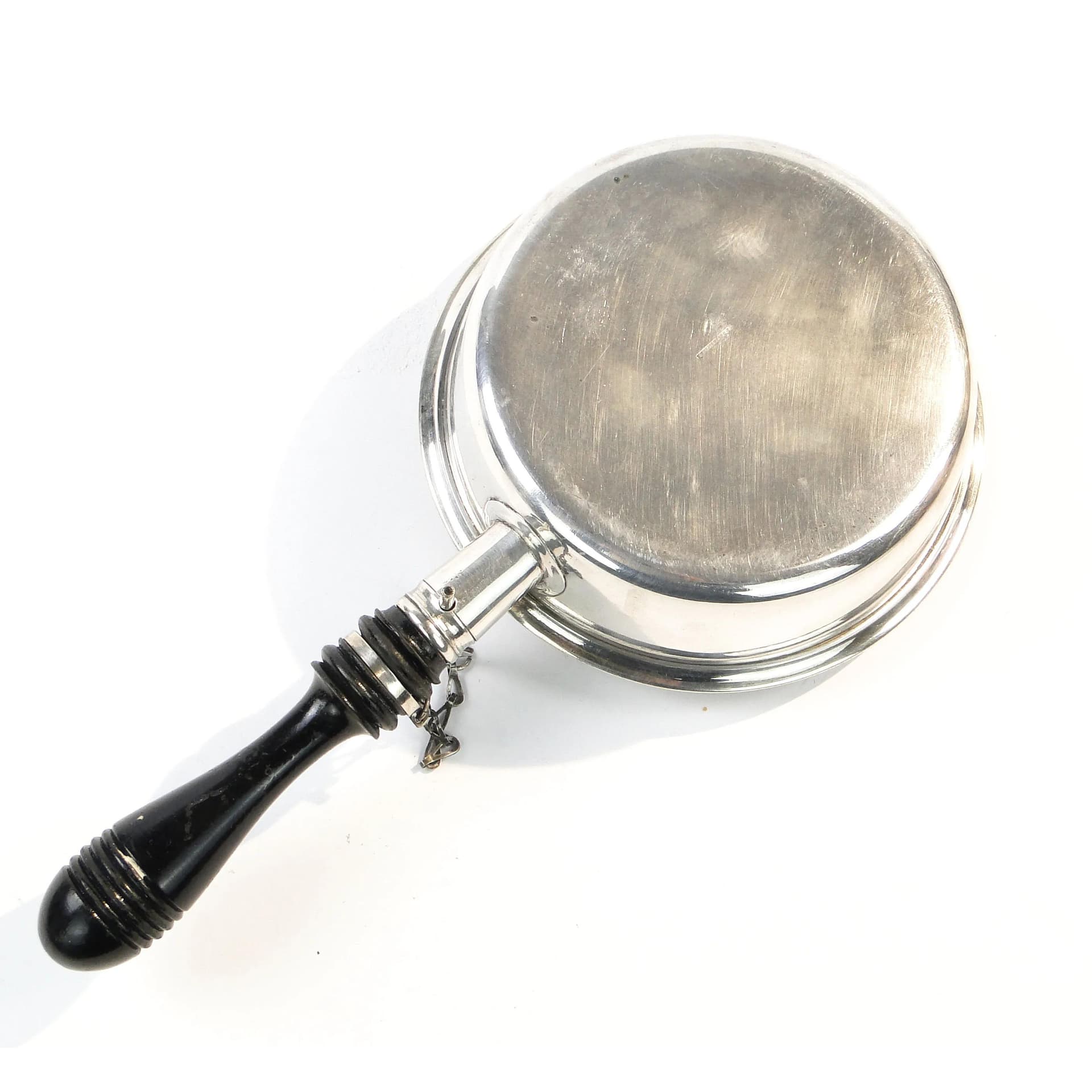 Rondelek do serwowania, srebrny, mosiądz posrebrzany, drewno czarne, Wielka Brytania, lata 20. - 28883