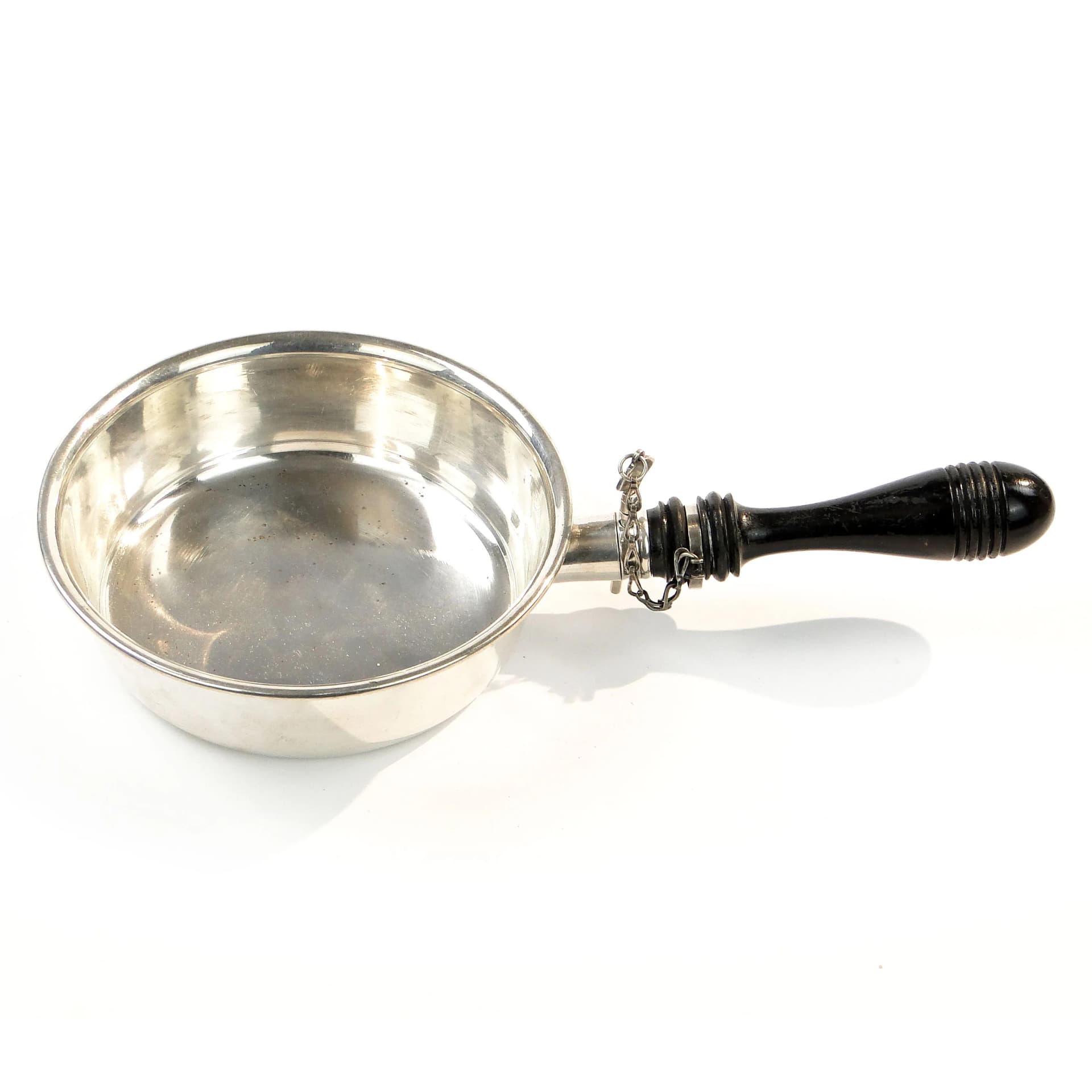 Rondelek do serwowania, srebrny, mosiądz posrebrzany, drewno czarne, Wielka Brytania, lata 20. - 28881