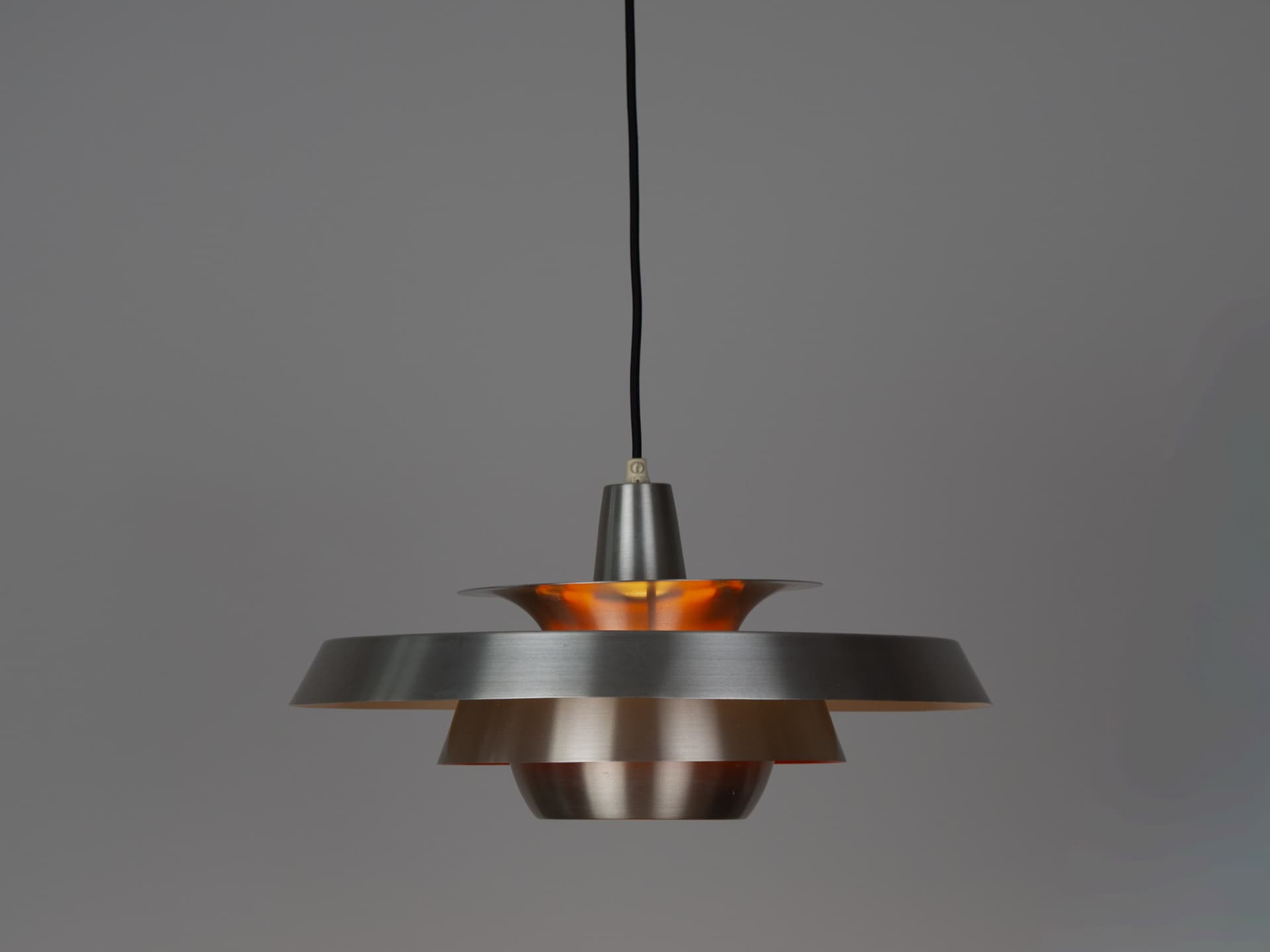 Pendant lamp Superlight, silver gold aluminium, by D. Mogensen, Denmark, 1980s. - 393133
