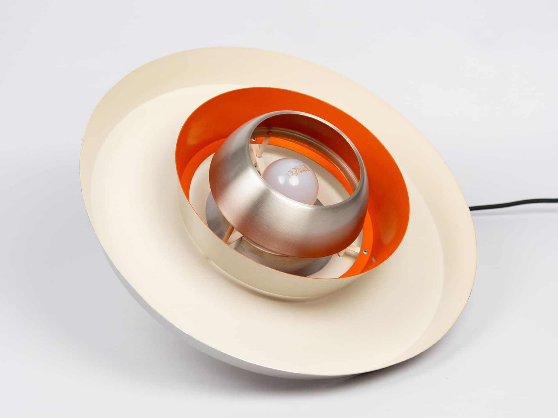 Pendant lamp Superlight, silver gold aluminium, by D. Mogensen, Denmark, 1980s. - 393138