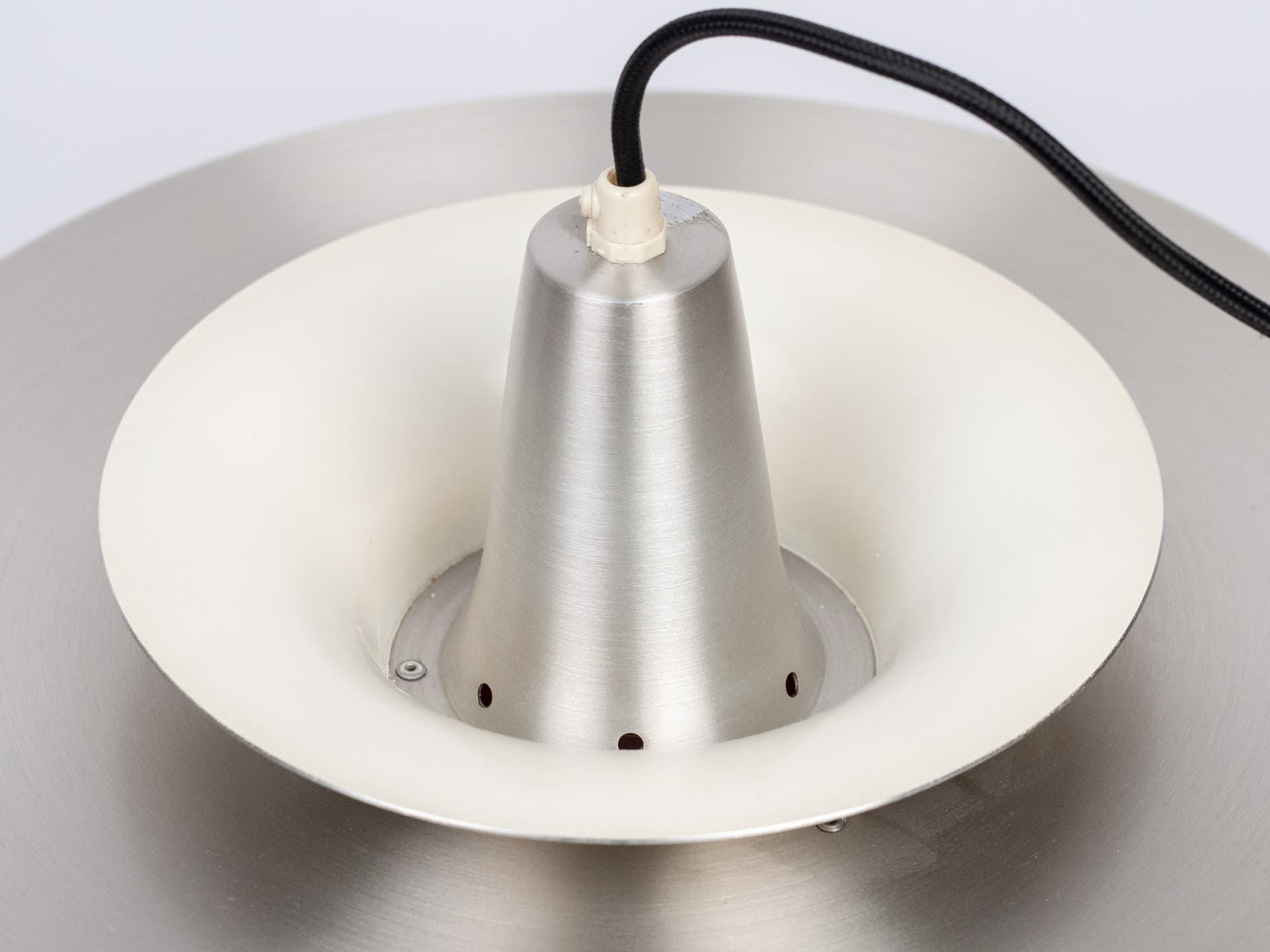 Pendant lamp Superlight, silver gold aluminium, by D. Mogensen, Denmark, 1980s. - 393135
