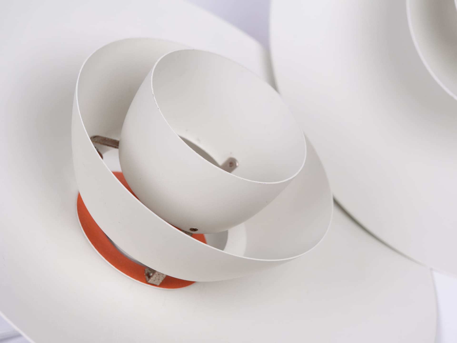 Pair of pendant lamps PH 4/3, white metal, by P. Henningsen, Louis Poulsen, Denmark, 1970s. - 393187