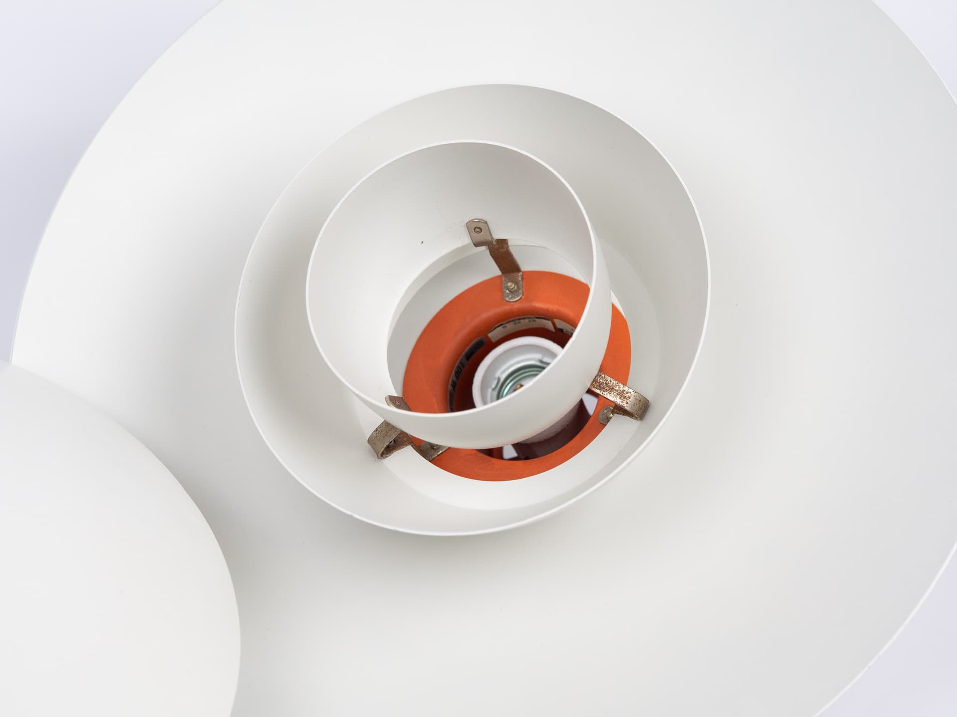 Pair of pendant lamps PH 4/3, white metal, by P. Henningsen, Louis Poulsen, Denmark, 1970s. - 393183