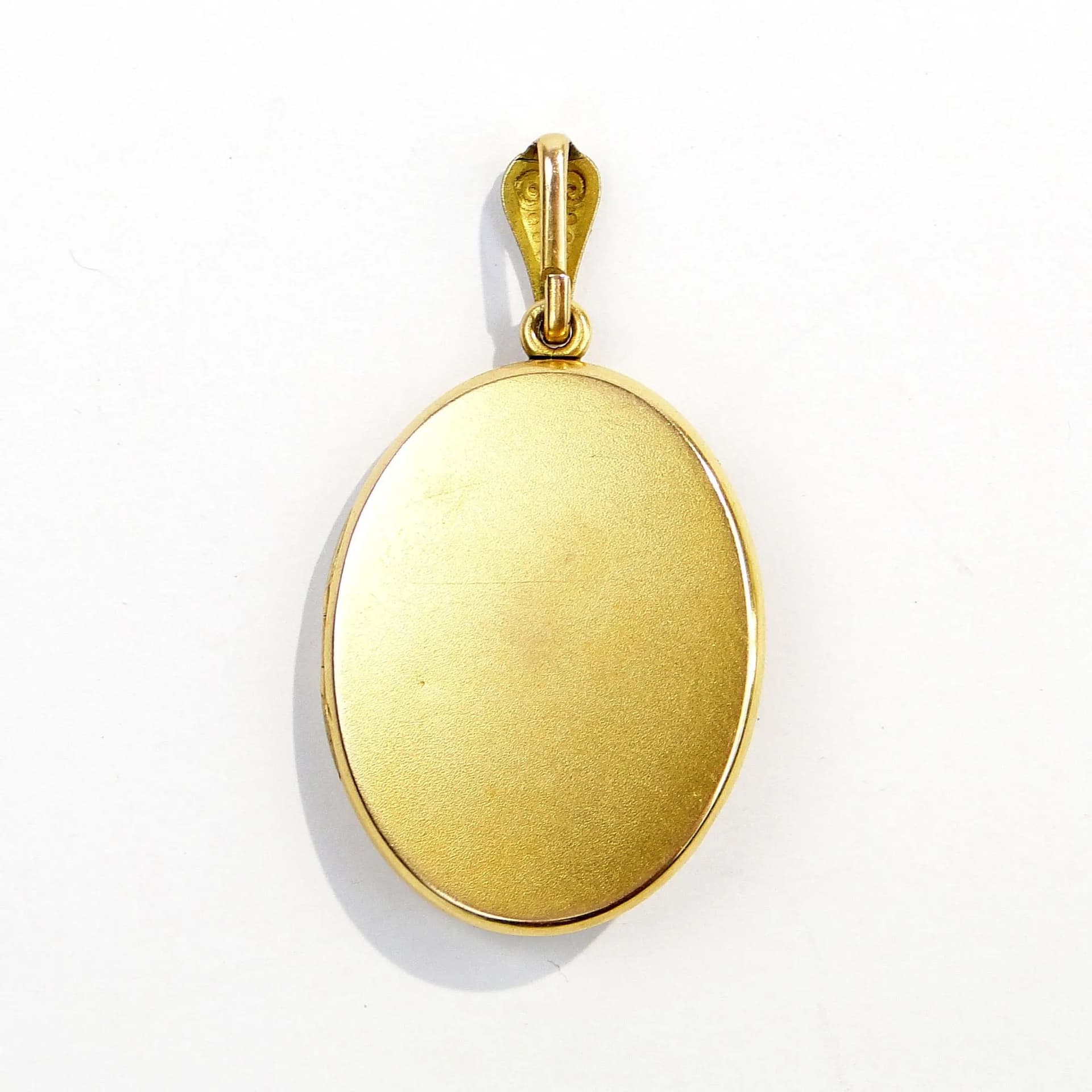 Locket Art Nouveau, gilded brass gold, clear crystal, Sweden, 1920s. - 393217