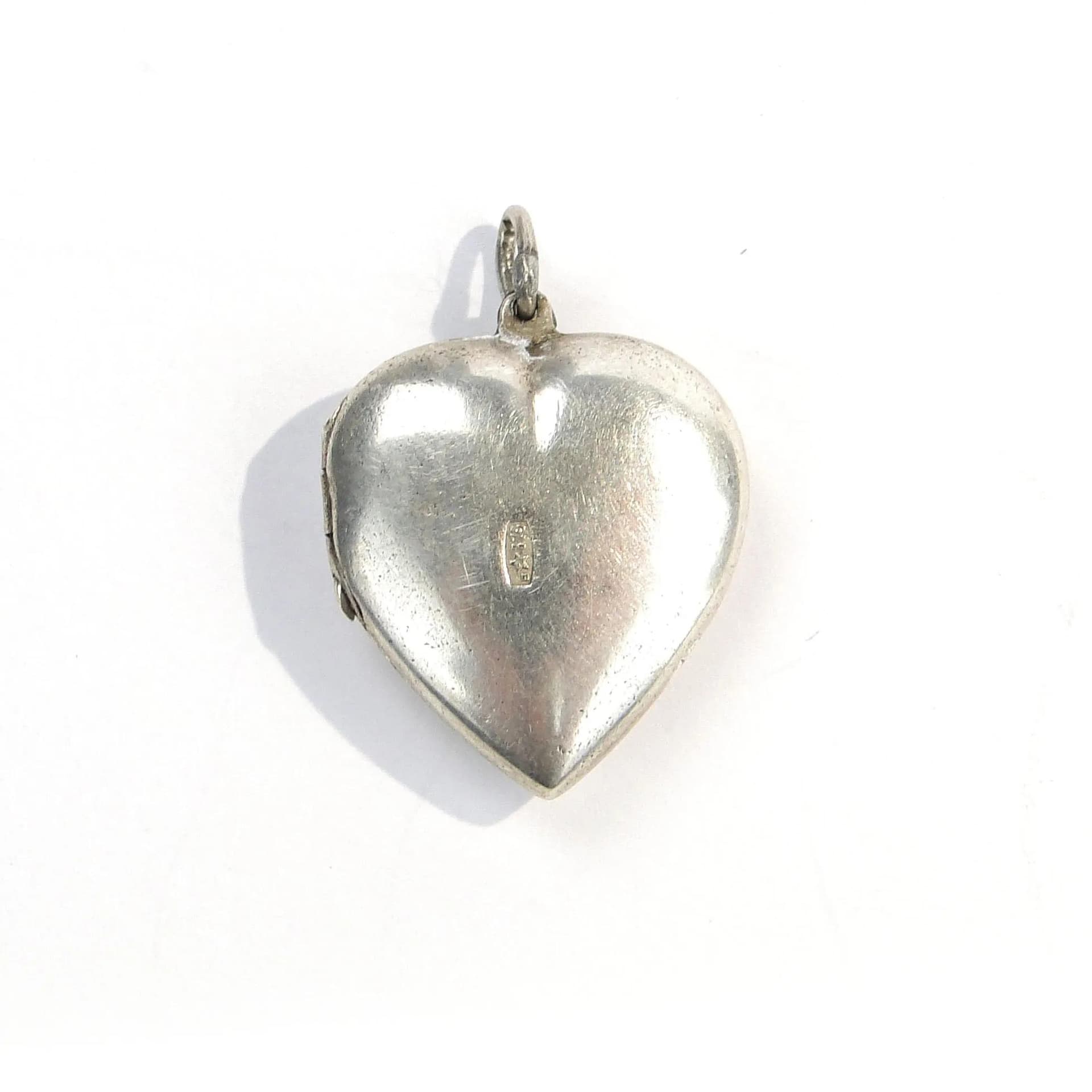 Locket Heart, silver, ruby, Lithuania, 1960s. - 393228
