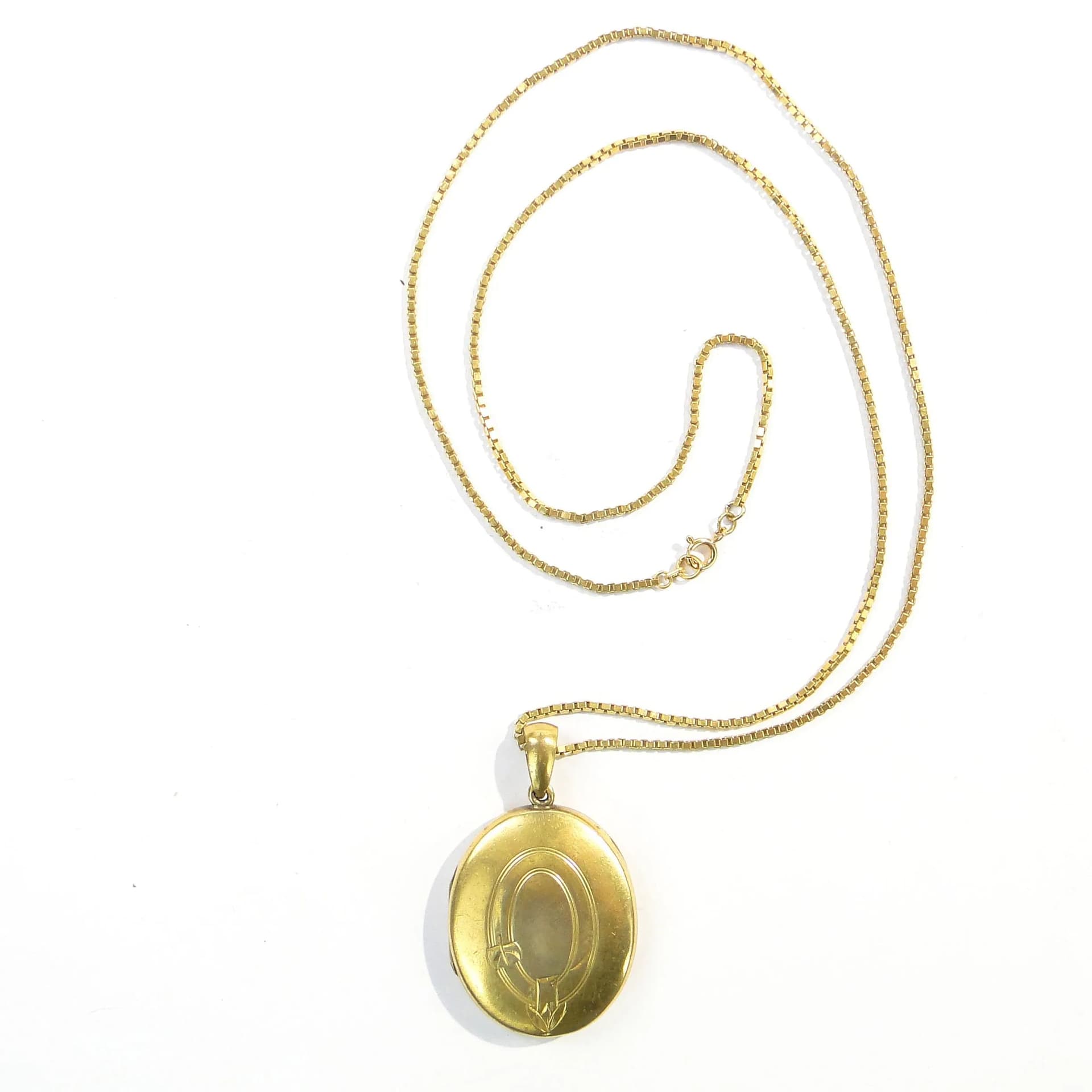 Locket Art Deco, gold brass, Sweden, 1920s. - 393243