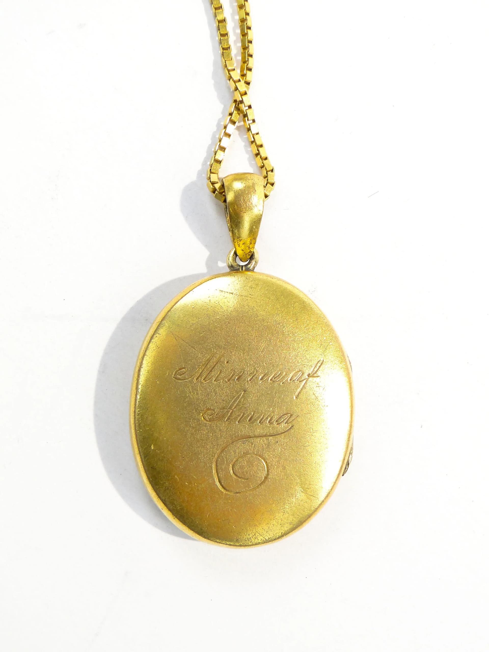 Locket Art Deco, gold brass, Sweden, 1920s. - 393250