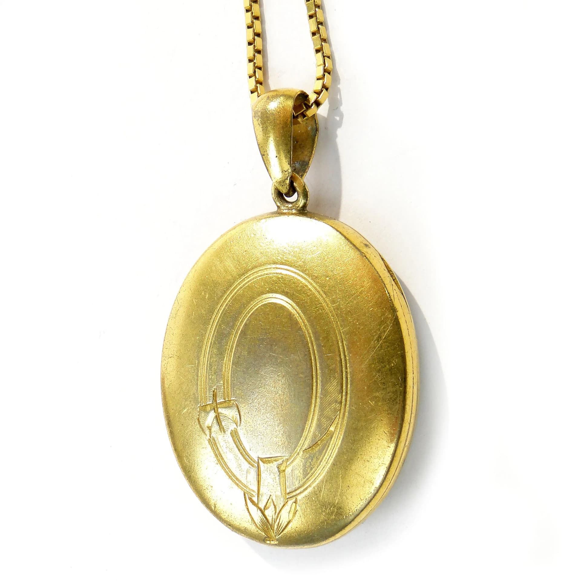 Locket Art Deco, gold brass, Sweden, 1920s. - 393248