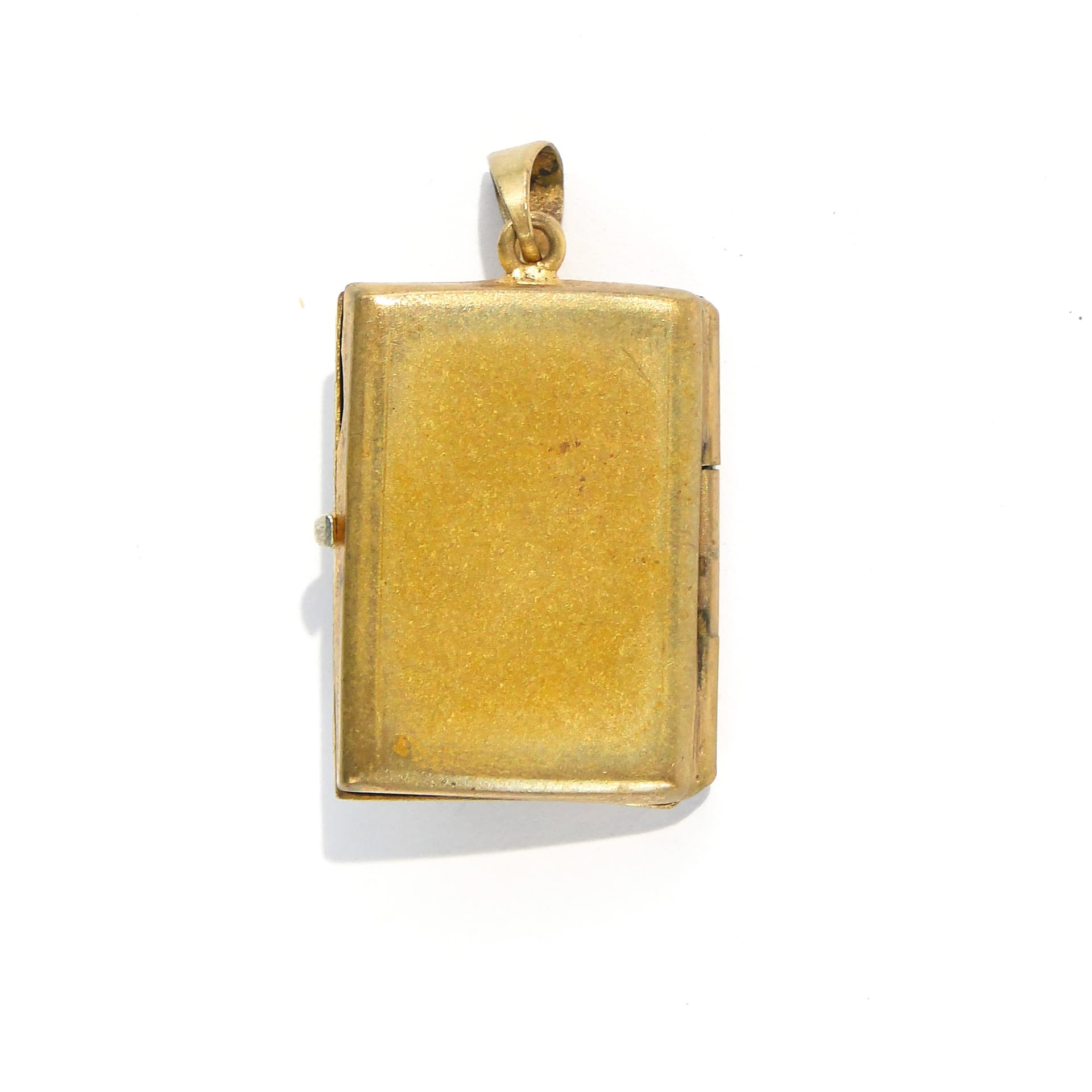 Sentimental Locket, Gilt Brass, Pearl, 19th Century - 393278