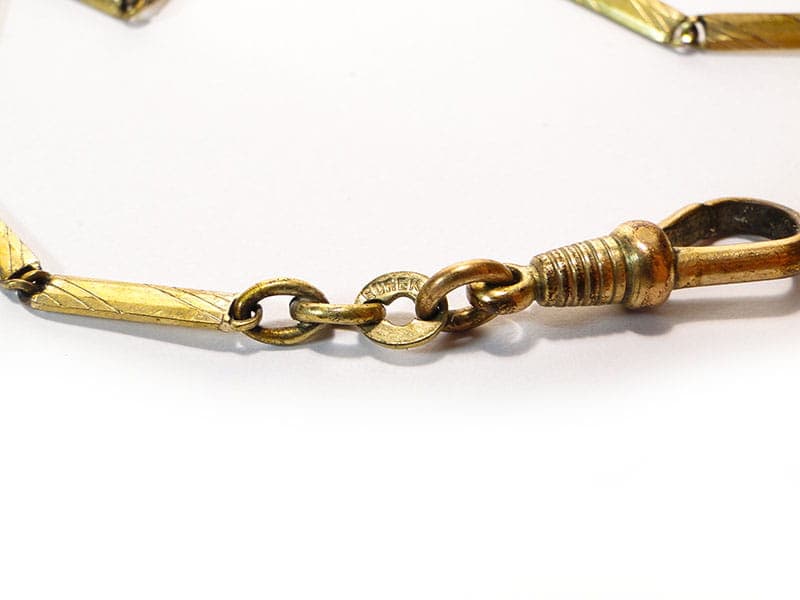Pocket Watch Chain, gilded brass gold, Austria, 19th century - 393325
