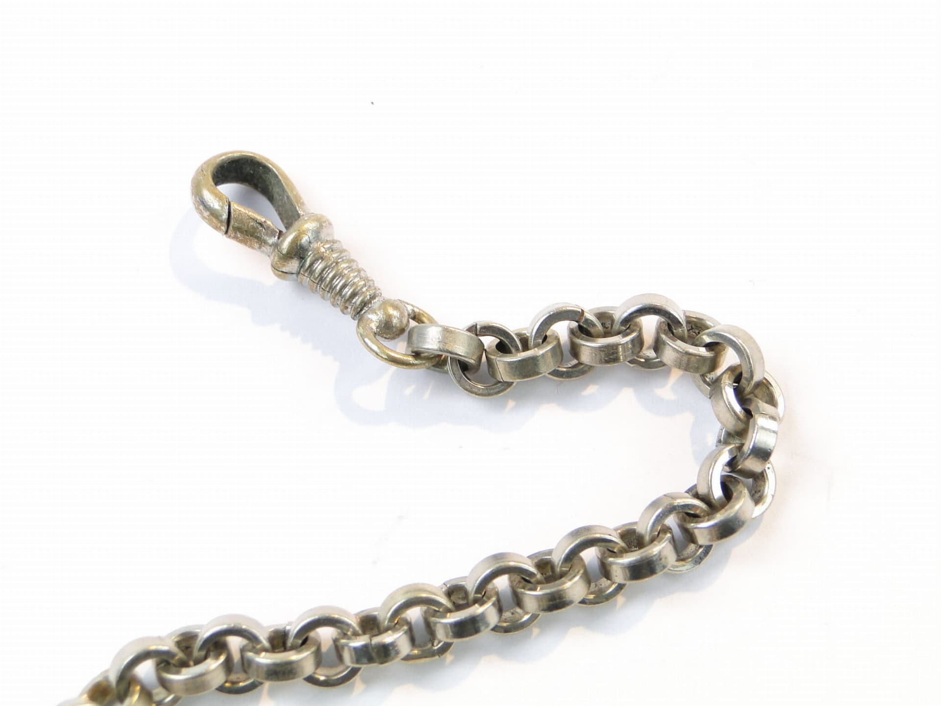 Pocket Watch Chain, yellow citrine, silver metal, Austria, 1880s - 393337