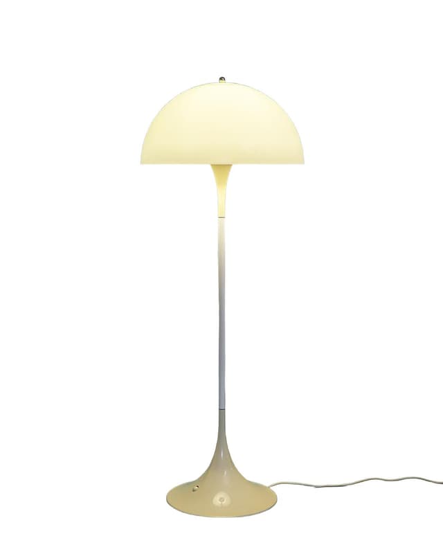 Lampa podłogowa Panthella, biały, metal plastik, proj. V. Panton, Louis Poulsen, Dania, lata 70. - WYMIARY