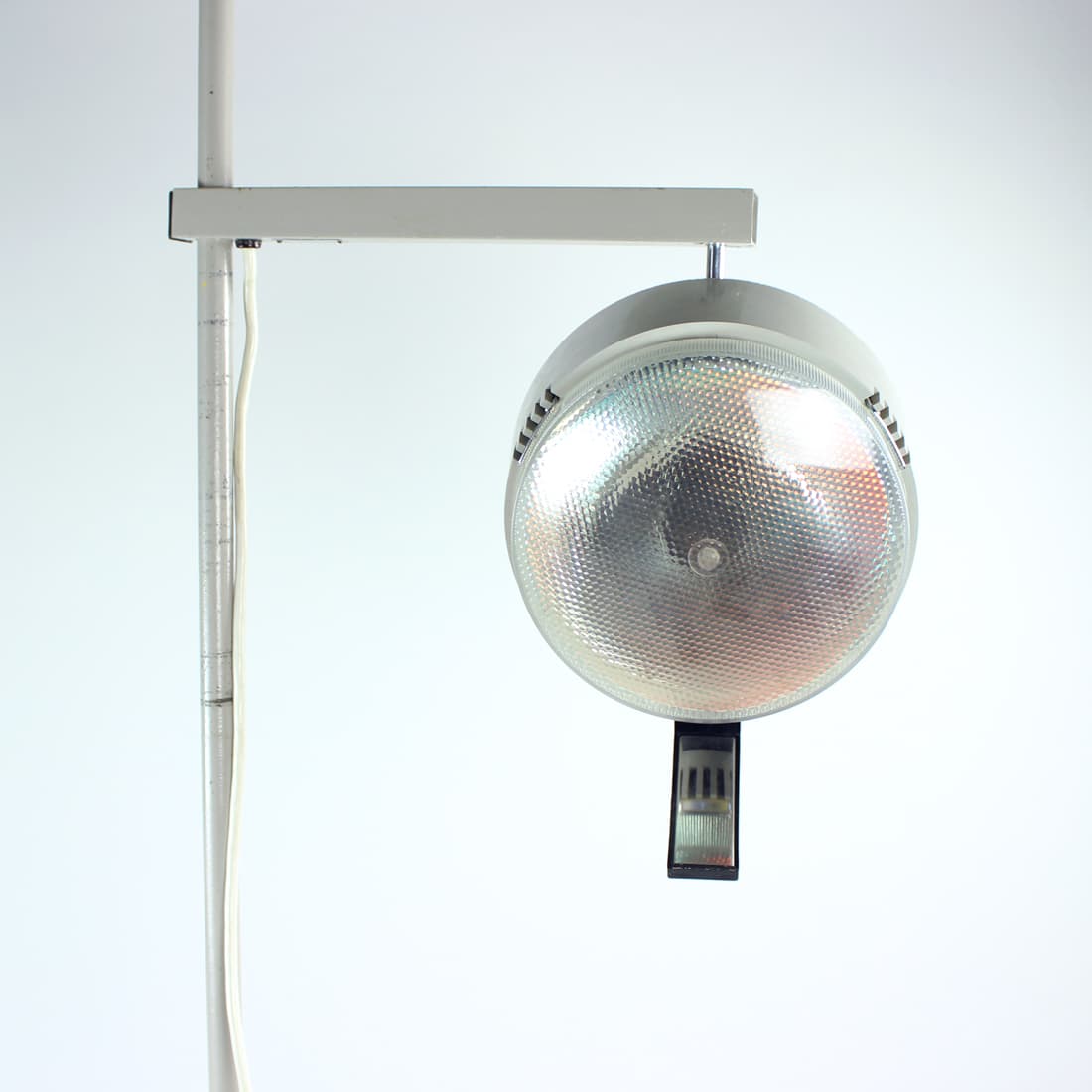Lampa podłogowa lekarska, szary, stal, Czechosłowacja, lata 50. - 393495