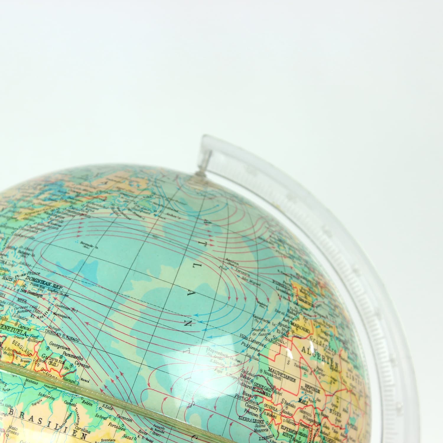 Illuminated globe, blue plastic, Czechoslovakia, 1960s. - 393508