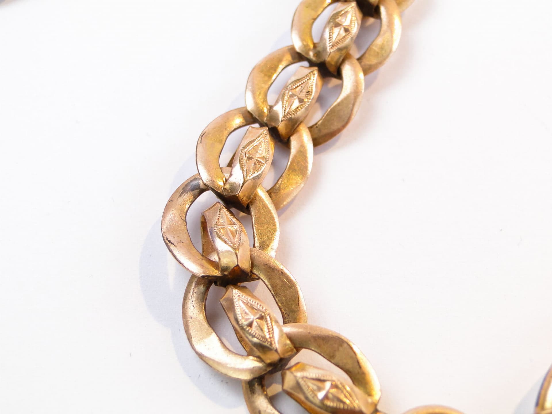 Pocket Watch Chain with Locket, gilded brass gold, Austria, 1880s - 393549