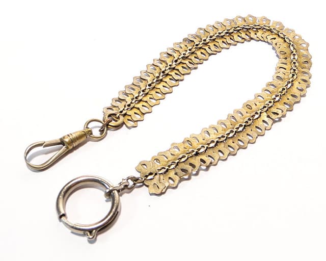 Albert chain, gold brass silver, Austria, 19th century - DIMENSION