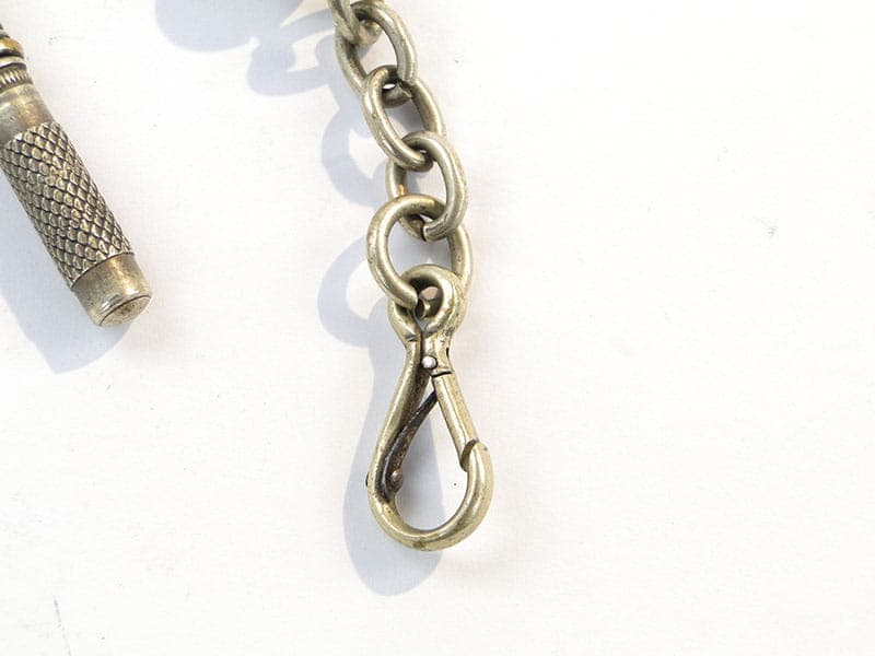 Pocket Watch Fob, silver metal, painted porcelain, Austria, 19th century - 393575