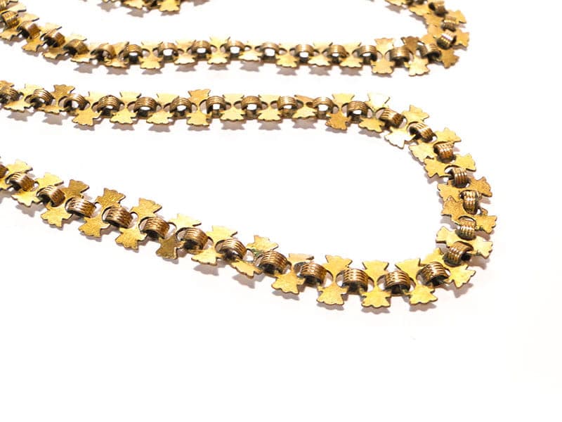 Pocket Watch Chain, gilded brass gold, Austria, 19th century - 393582
