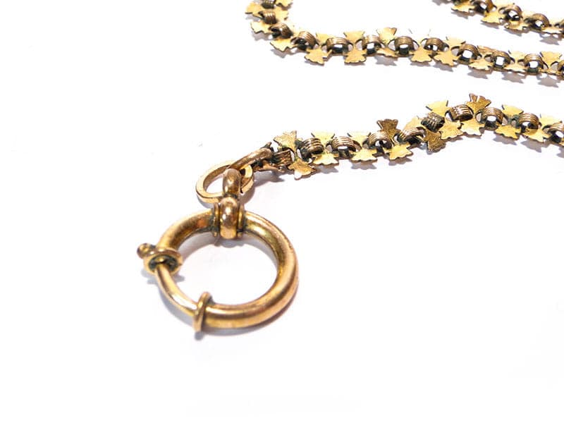Pocket Watch Chain, gilded brass gold, Austria, 19th century - 393581