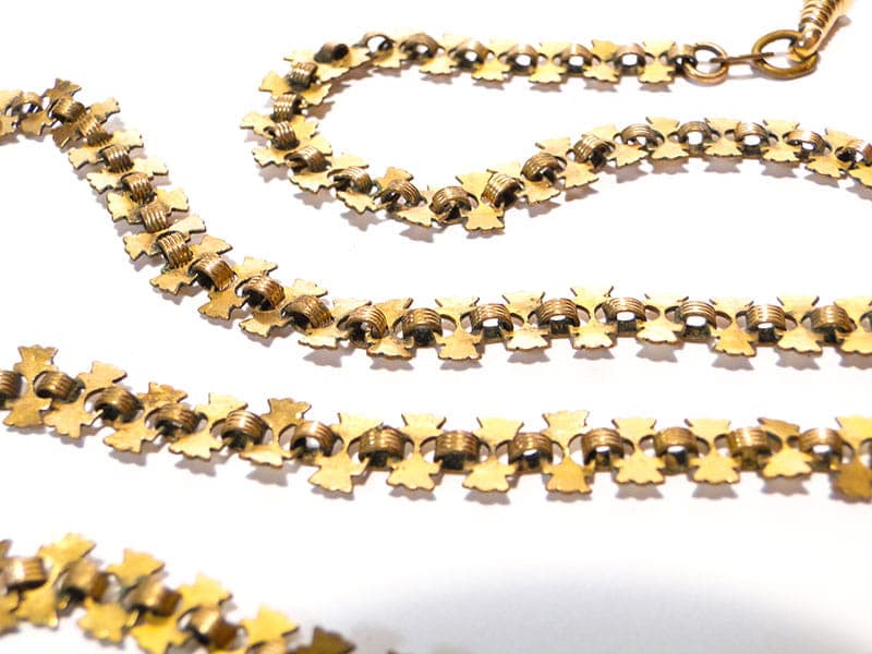 Pocket Watch Chain, gilded brass gold, Austria, 19th century - 393583