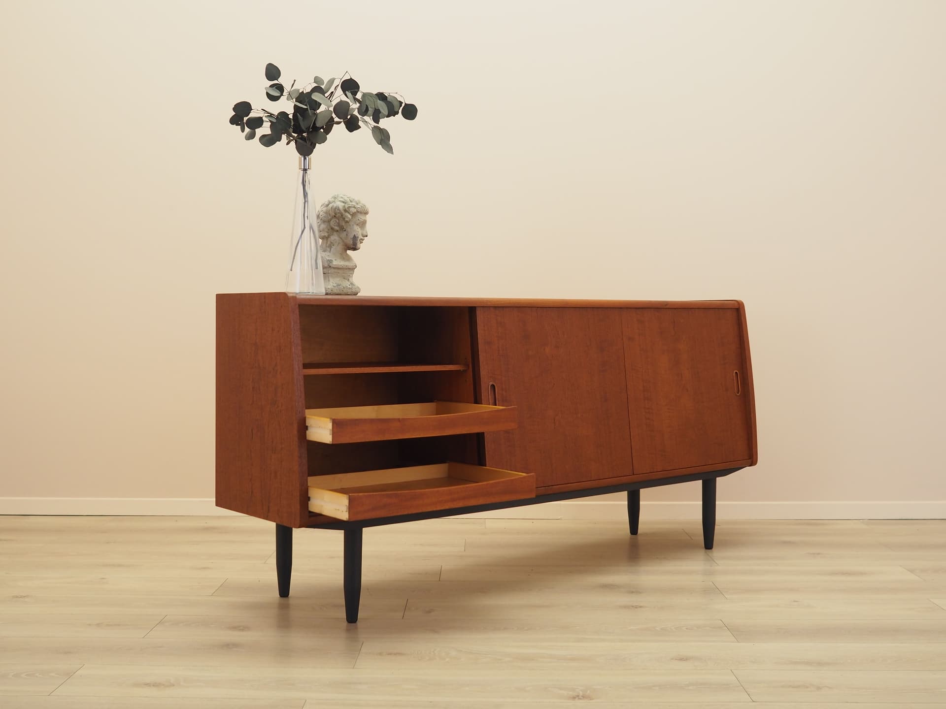 Sideboard Westergaards Møbelfabrik, teak brązowy, Dania, lata 70. - 393591