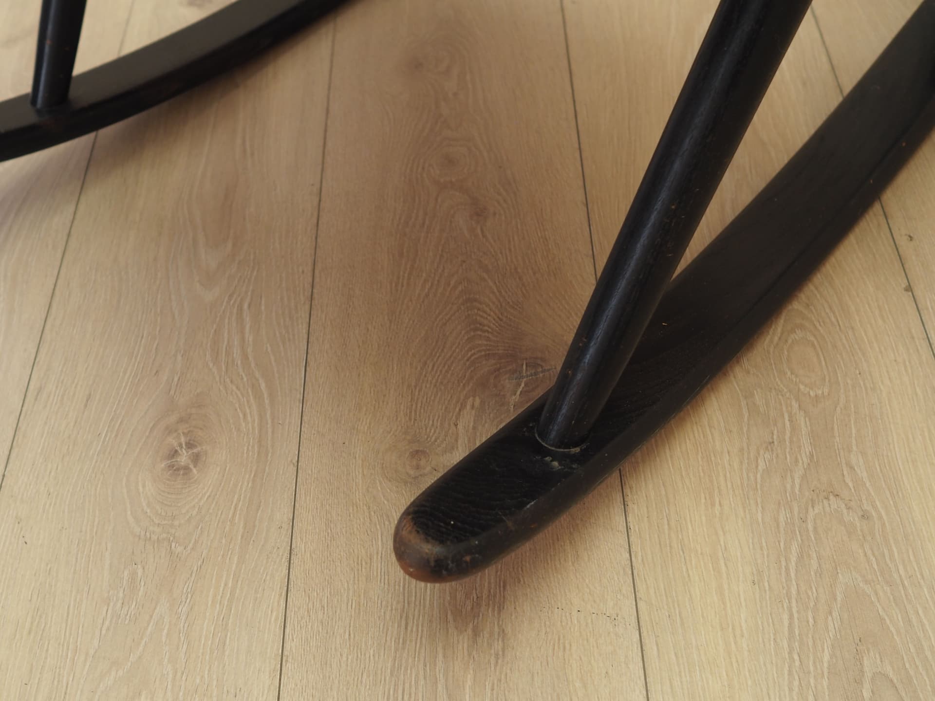 Fotel bujany Reenskaug, teak czarny, proj. F. Reenskaug, Bramin, Dania, lata 60. - 393610