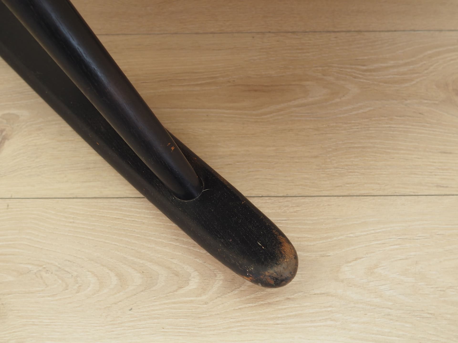 Fotel bujany Reenskaug, teak czarny, proj. F. Reenskaug, Bramin, Dania, lata 60. - 393604