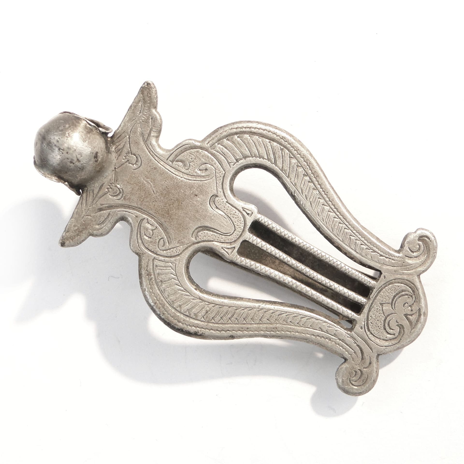 Watch Fob Pendant Lyre, silver, Austro-Hungary, early 20th c.