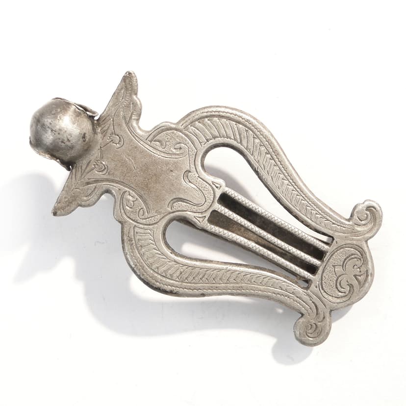 Watch Fob Pendant Lyre, silver, Austro-Hungary, early 20th c.