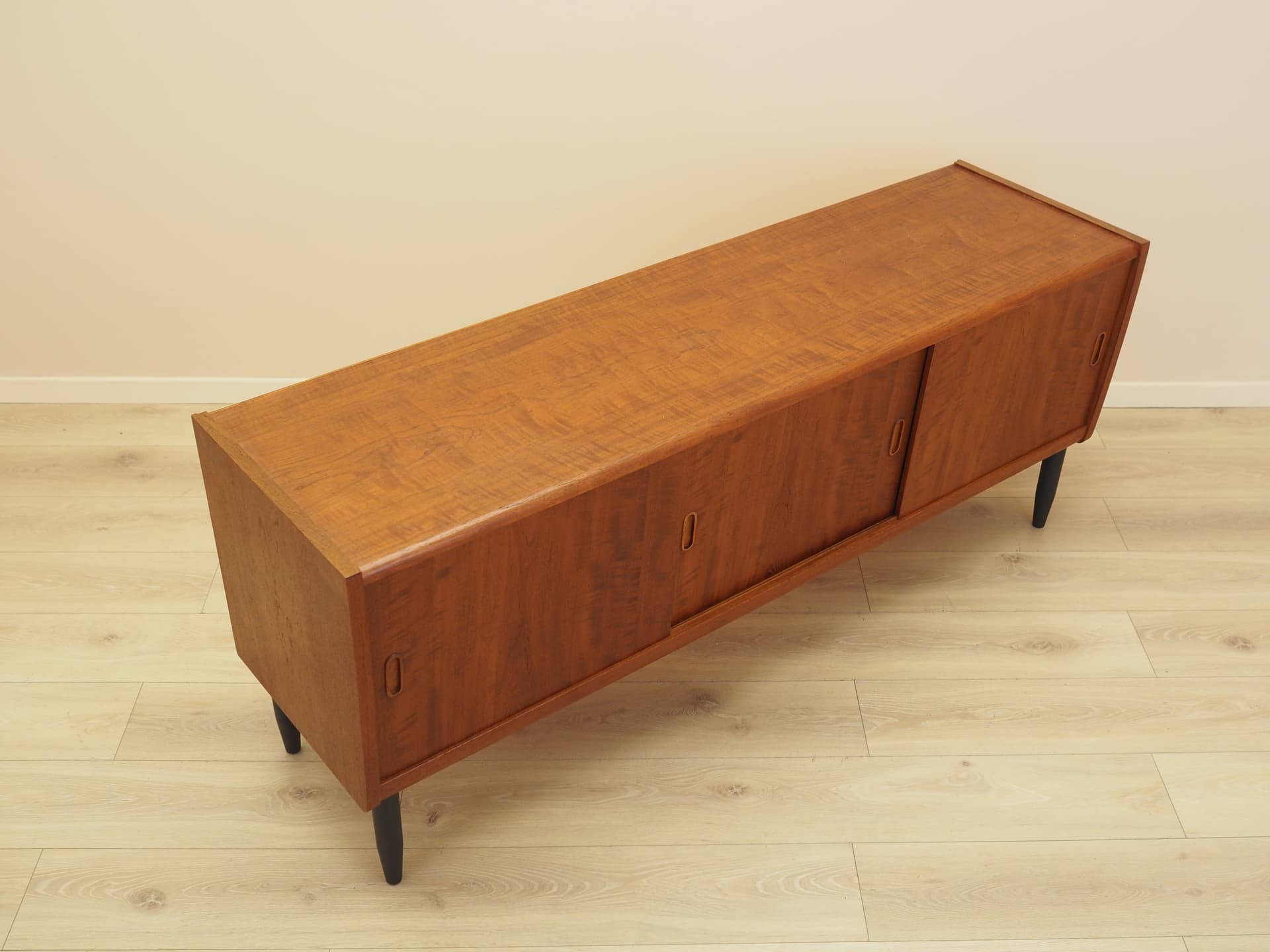 Sideboard, teak brązowy, drewno czarne, Dania, lata 70. - 393651