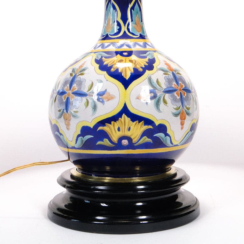 Table lamp amphora, Art Deco, cobalt porcelain, Spain, 1930s - 393834