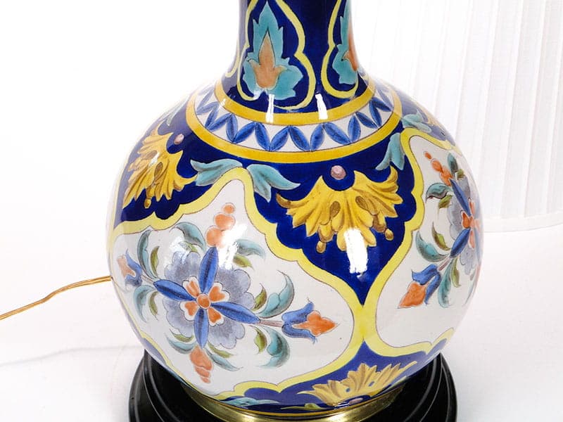Table lamp amphora, Art Deco, cobalt porcelain, Spain, 1930s - 393838