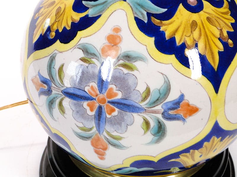 Table lamp amphora, Art Deco, cobalt porcelain, Spain, 1930s - 393829