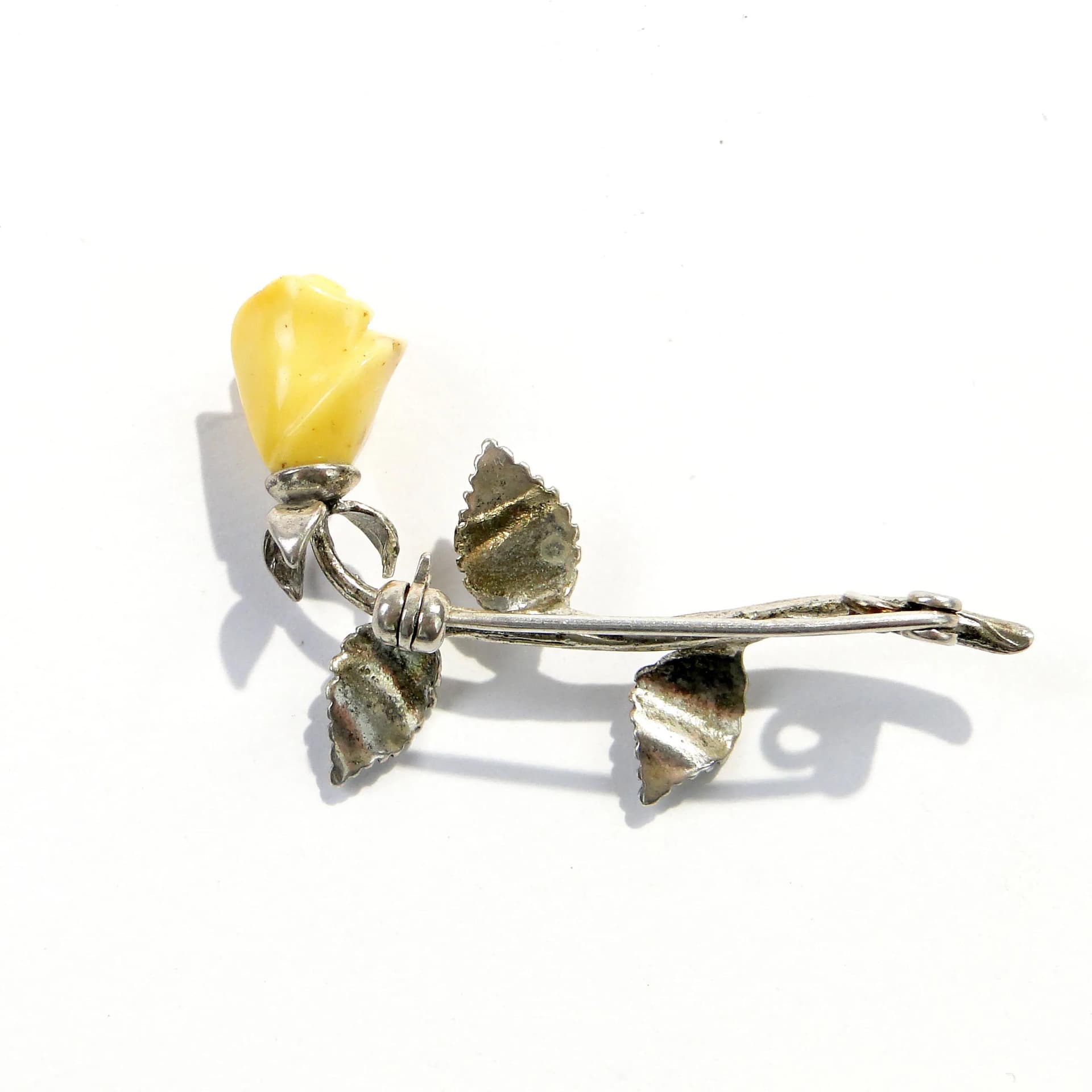 Brooch Art déco, silver, ivory, Poland, 1930s. - 393901