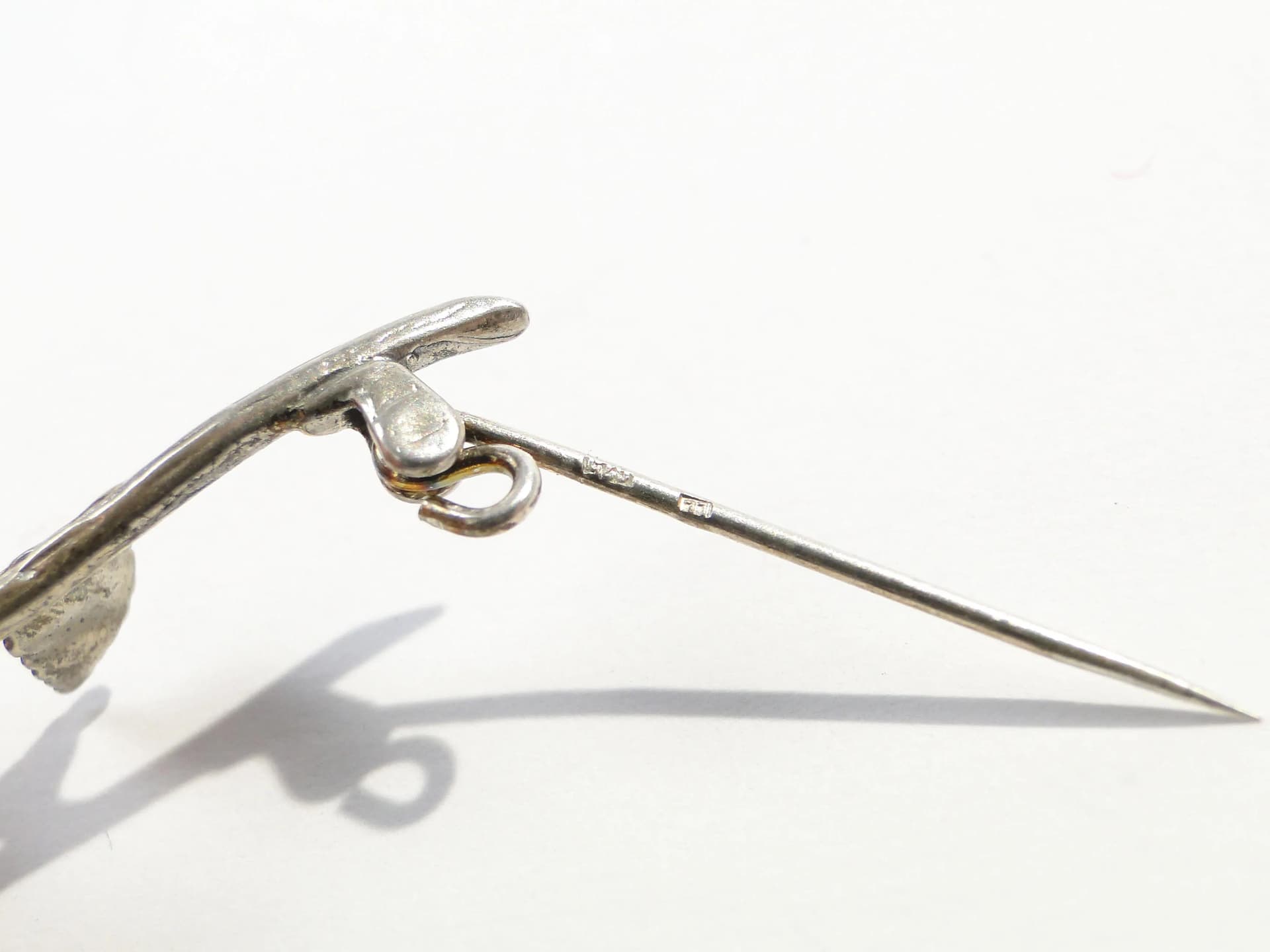 Brooch Art déco, silver, ivory, Poland, 1930s. - 393900