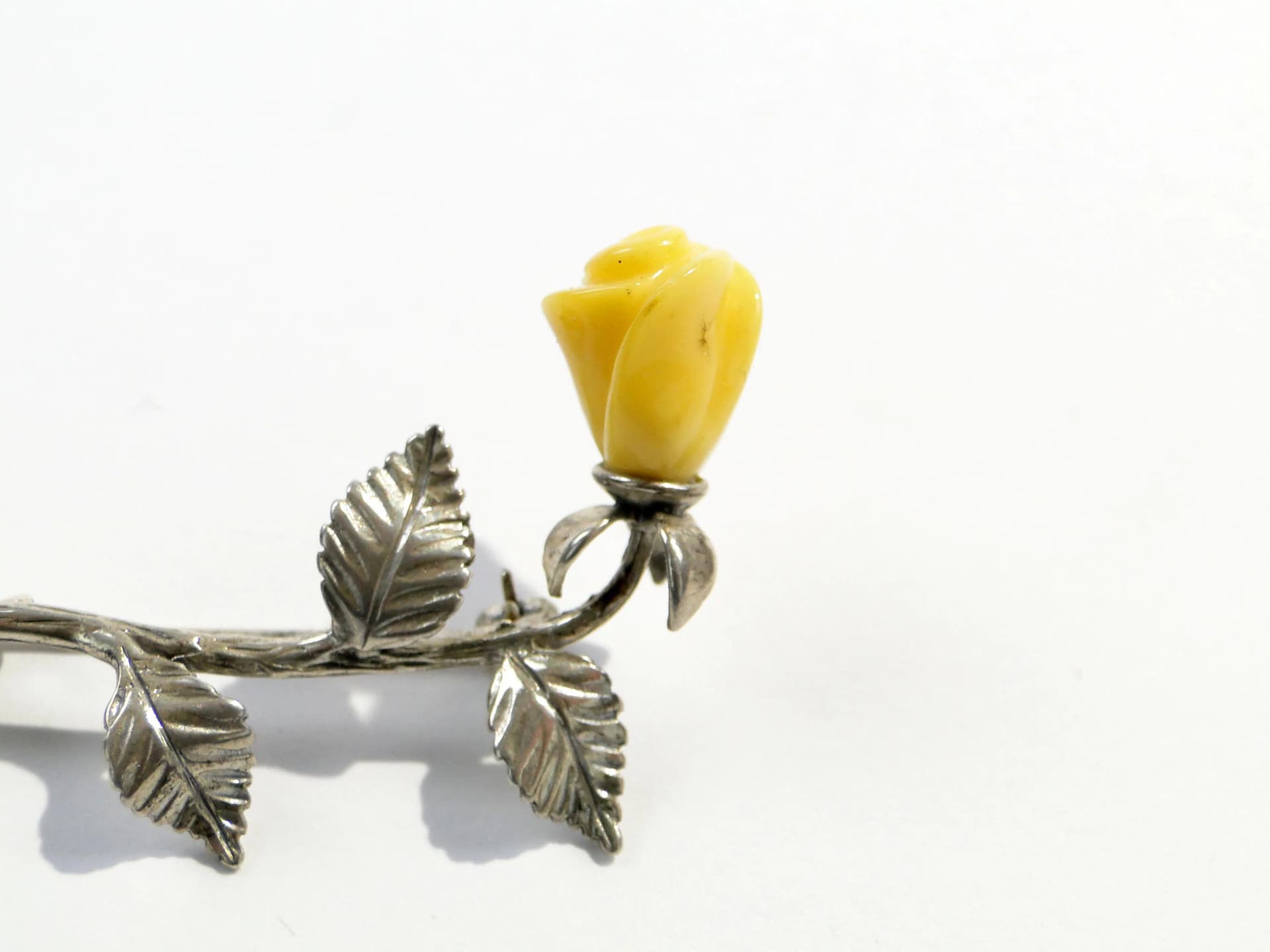 Brooch Art déco, silver, ivory, Poland, 1930s. - 393897