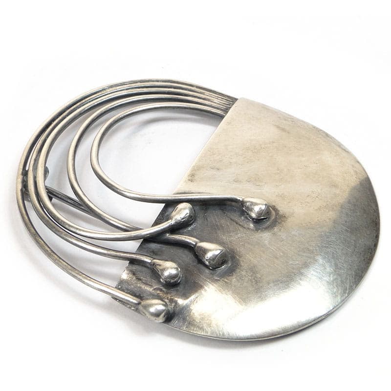 Brooch, modernist, silver, Orno, Poland, 1980s - 393904