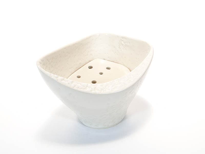 Vase New Look, white porcelain stoneware, by W. Gołajewska, Poland, 1960s. - 393989