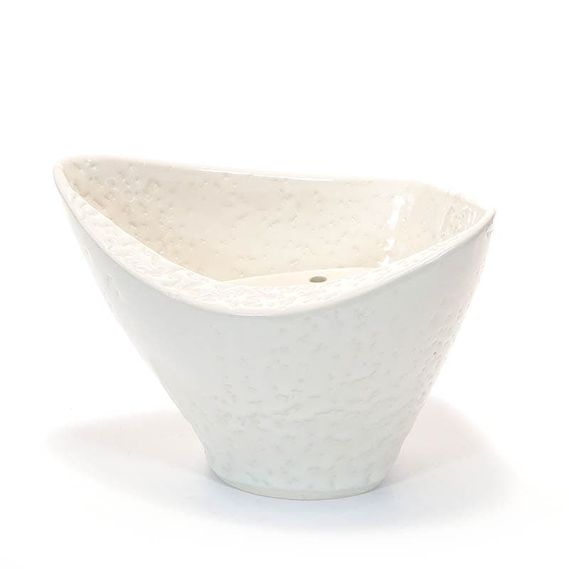 Vase New Look, white porcelain stoneware, by W. Gołajewska, Poland, 1960s. - 393987