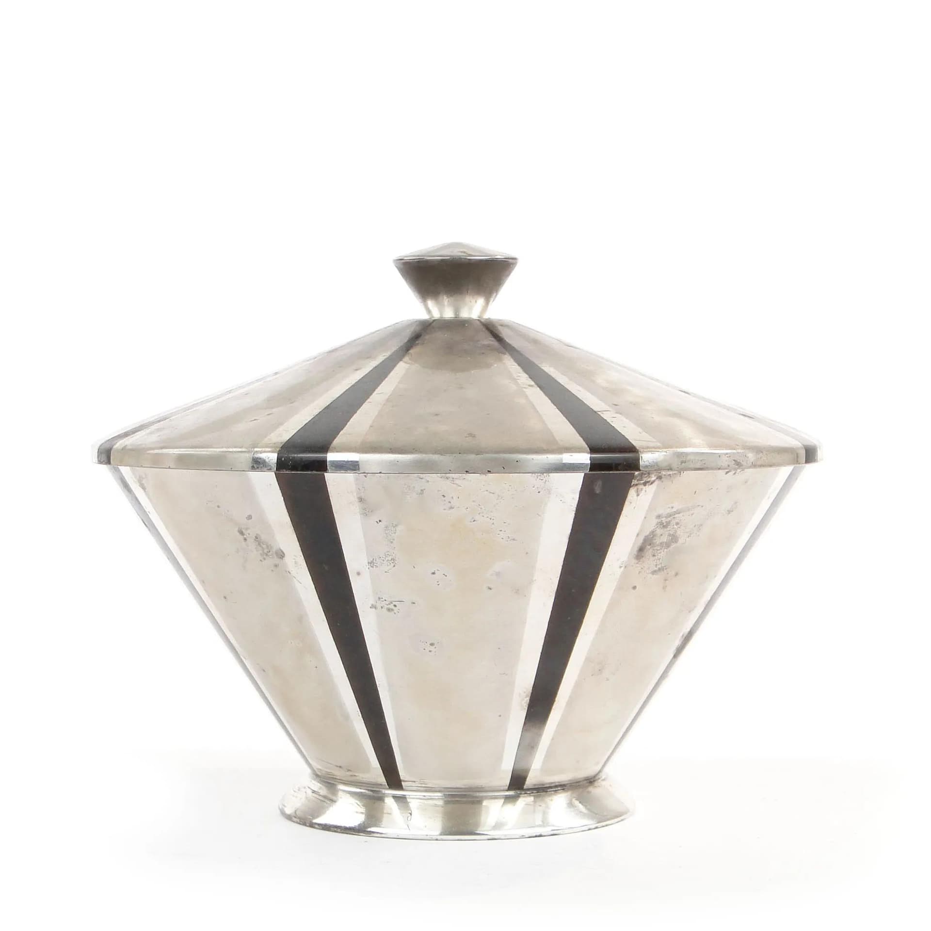 Bonbonniere Art Deco, Ikora, silver, brass, WMF, Germany, 1930s. - 29213