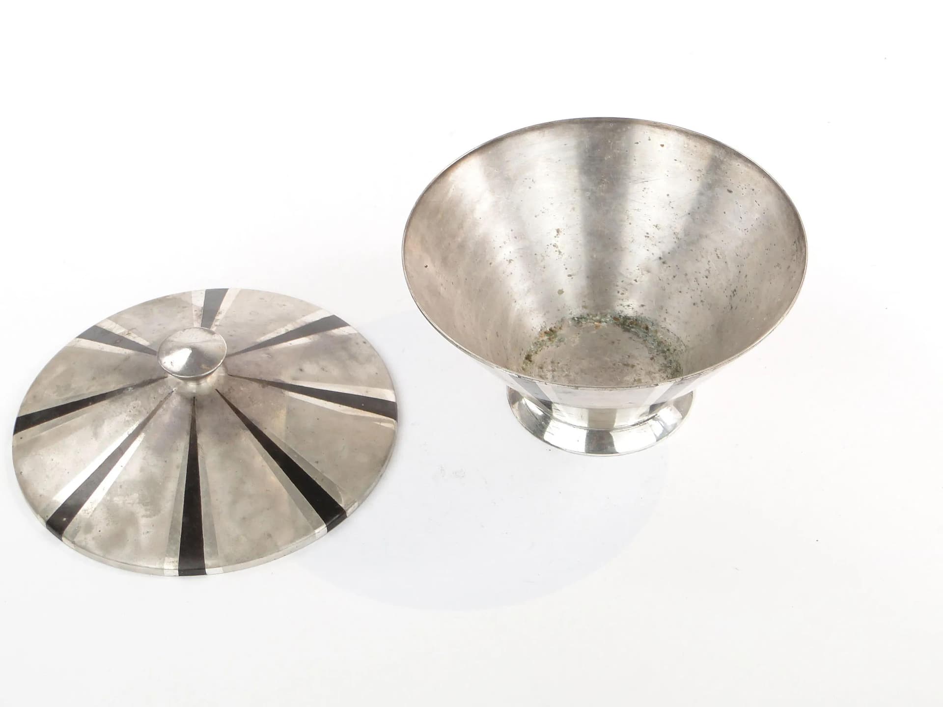 Bonbonniere Art Deco, Ikora, silver, brass, WMF, Germany, 1930s. - 29214