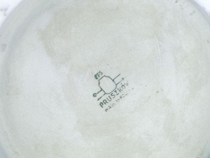 Vase New Look, white grey stoneware, by W. Gołajewska, Poland, 1960s. - 394427